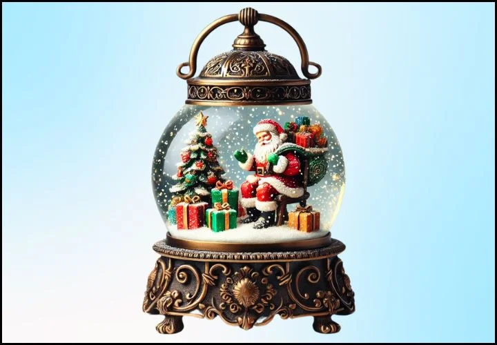 Water Glittering Snow Globe Lantern