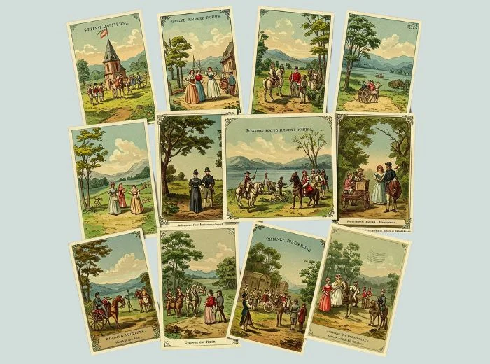 Antique Reproduction Postcard Set