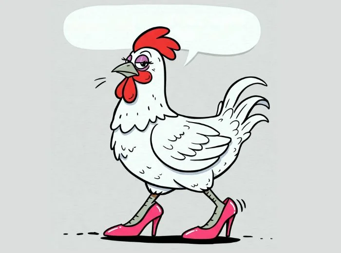 Avanti Funny Chicken in Heels Card