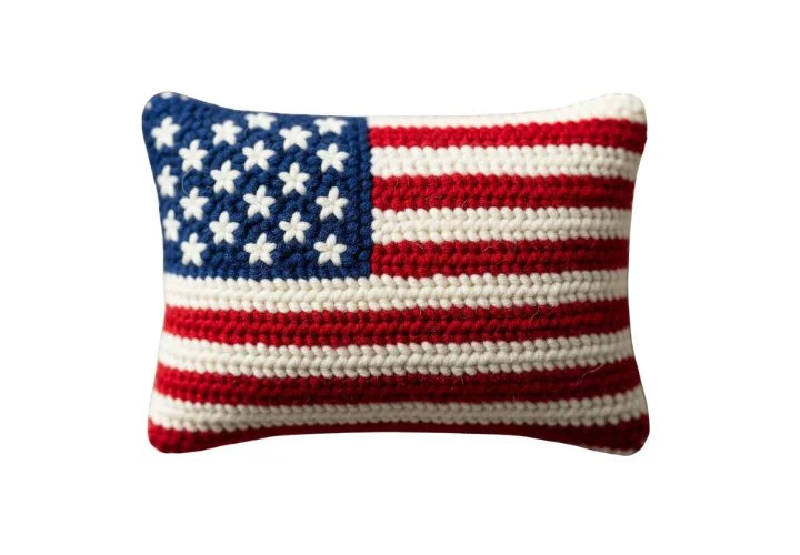 USA Hooked Wool Throw Pillow on Amazon USA Hooked Wool Throw Pillow on Amazon